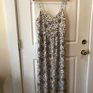 LOFT Outlet Long White, Pink, Yellow Dress